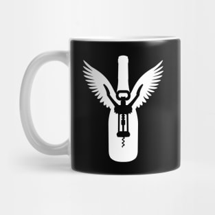 Wine Bottle with Wings Mug